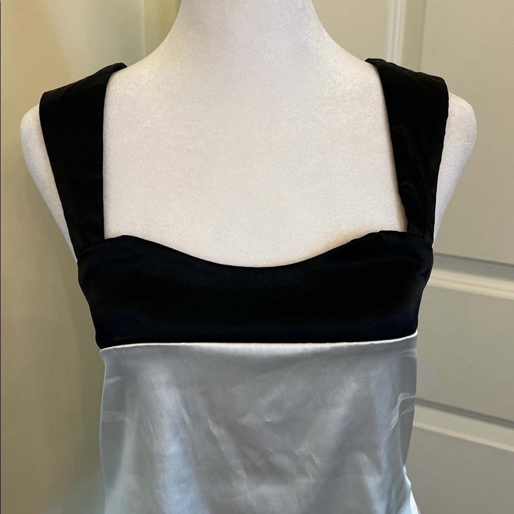 SHEIN Black and White Satin Camisole Top Juniors M - Picture 2 of 11
